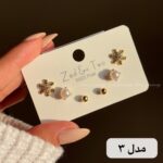 پک گوشواره میخ نقره - Image 5